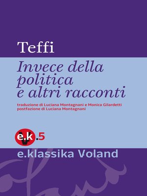 cover image of Invece della politica e altri racconti